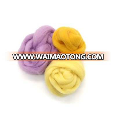 Natural White Wool Top Roving Fiber Spining