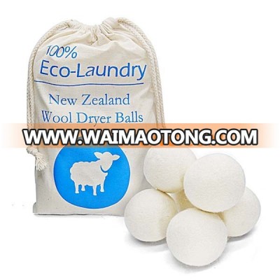 6XL Pack Customized Cotton Bag 100% New Zealand Organic XL Wool Dryer Ball