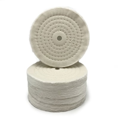 6" Extra Thick Spiral Cotton Wheel Sewn Cloth Polishing Buffing Cloth Wheel