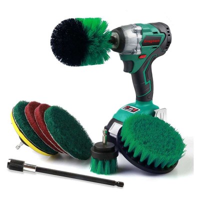 9 in 1 Power Scrubber Drill Brushes with 6" Long Reach Extension for Cleaning