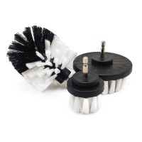 Drill Brush Kit 3 Pcs/set White For Wheels/carpets/glass Cleaning Tools Drill Brush Kits