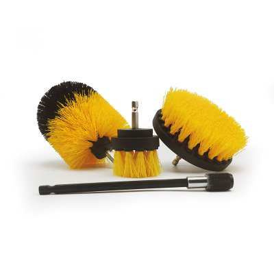 4 Pack Drill Brush Power Scrubber Brush Extended Long Attachment Set Cleaning Brush Set for Drill